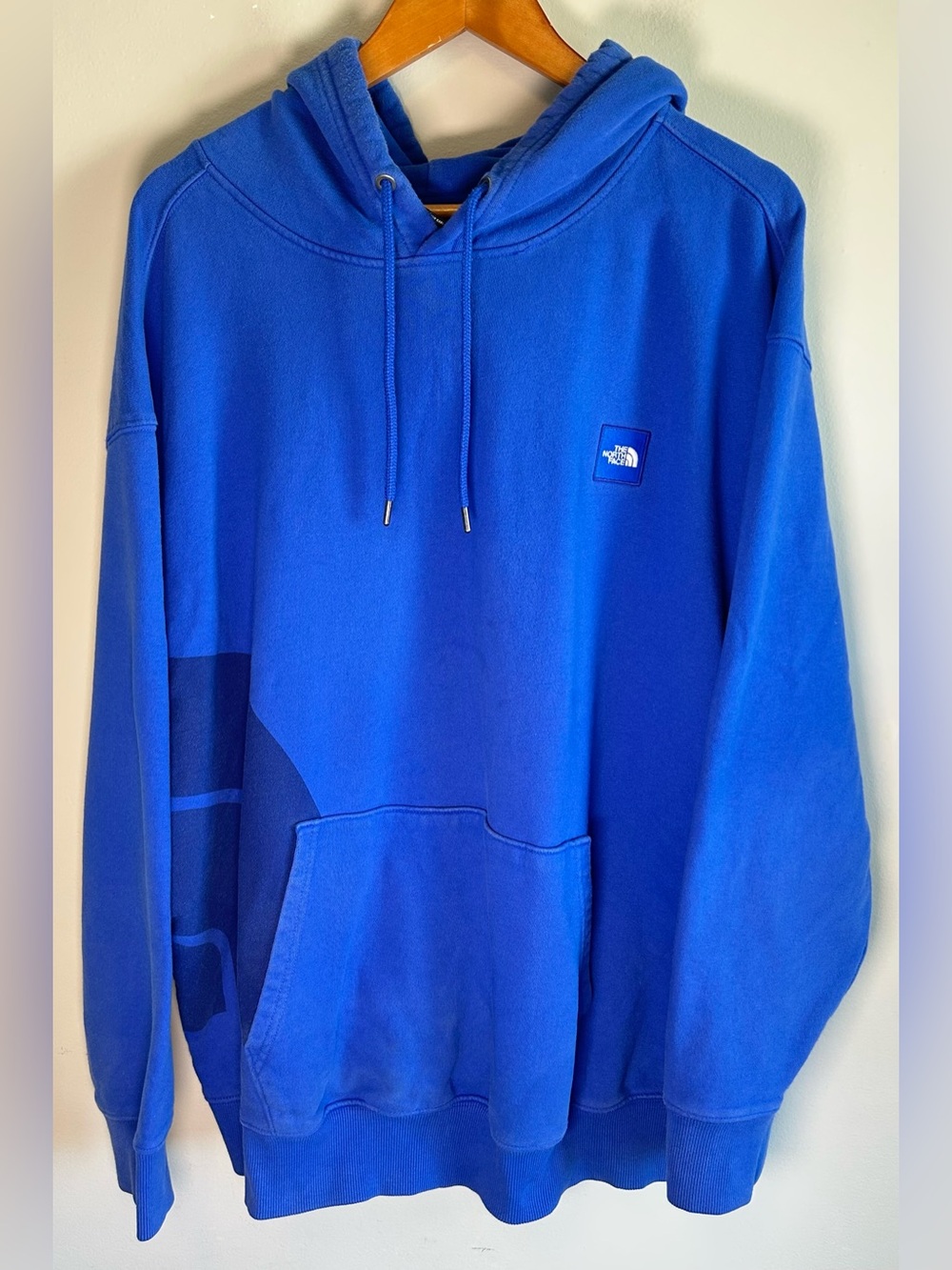 The North Face Evolution Men’s Big Dome Logo Hoodie Sweater Sz XL Blue Spellout